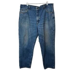 Carhartt Relaxed Fit Jeans Mens Size‎ 42x30 Utility Work Outdoors Rugged Heavy
